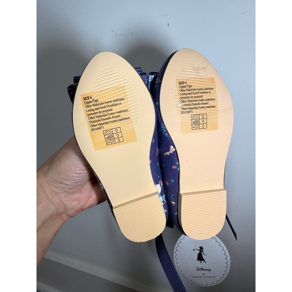 NWT‎ Disney Snow White Janie & Jack  bow flats girls 6 - Picture 7 of 7